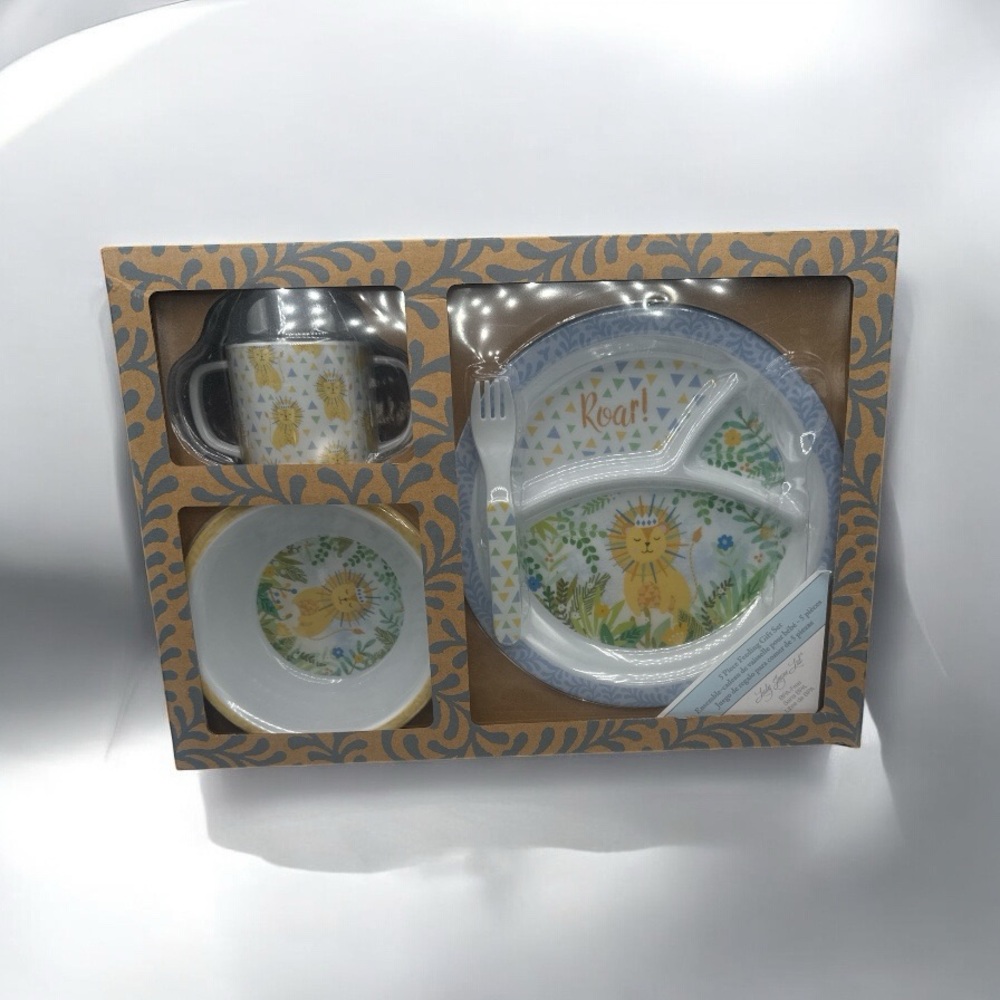 LADY JAYNE LTD BABY FEEDING GIFT SET – 5 PC LION “ROAR” DESIG